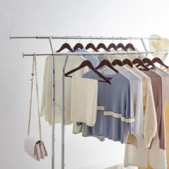 O’DADDY® Kledingrek Dubbel - 4 Wielen - Tot 110kg - Garderoberek - RVS 9 O’DADDY® Kledingrek Dubbel - 4 Wielen - Tot 110kg - Garderoberek - RVS -Tuinmeubel Winkel 1000042970 0103