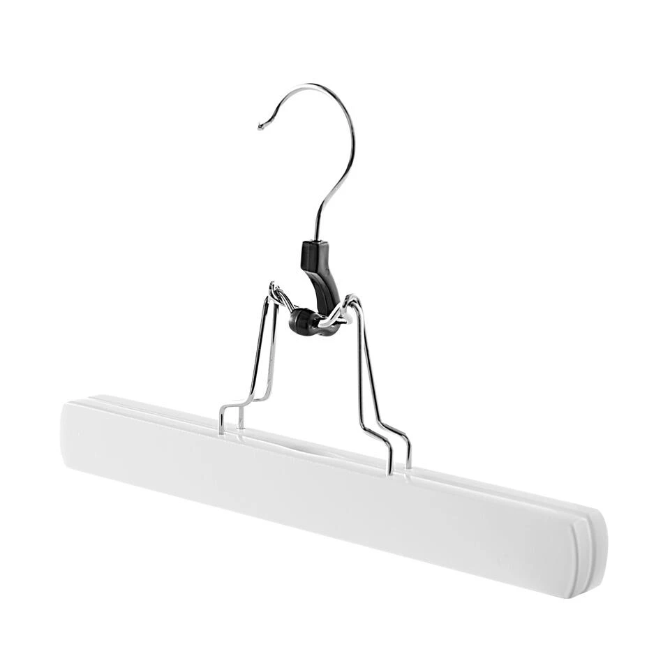ACAZA 12 Broekhangers Of Rokhangers Met Klemmen, Antislip En Draaibare Haak, Wit 6 ACAZA 12 Broekhangers Of Rokhangers Met Klemmen, Antislip En Draaibare Haak, Wit - Afbeelding 4