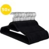 ACAZA Set Van 50 Anti-slip Kleerhangers, Fluweel, Zwart -Tuinmeubel Winkel 1000045934