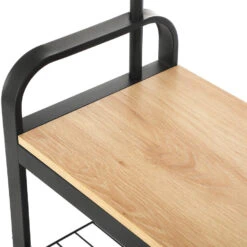 ACAZA Garderoberek In Lichte Eik Kleur Met Kapstok, Schoenenrek En Bankje -Tuinmeubel Winkel 1000046830 0102