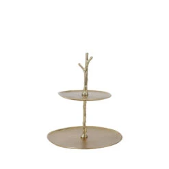 Etagère Tresa - Goud - 2 Laags -Tuinmeubel Winkel 1000048160 0110