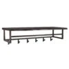 Hoyz - Kapstok Yucon - 6 Haken - Massief Acaciahout - Zwart - 100x30x27 -Tuinmeubel Winkel 1000048268
