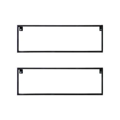 WOOOD Meert Wandplank 50 Cm - Metaal - Zwart - Set Van 2 9 WOOOD Meert Wandplank 50 Cm - Metaal - Zwart - Set Van 2 -Tuinmeubel Winkel 1000049287 0103