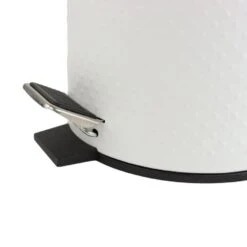 Orange85 Prullenbak Pedaalemmer Rond 3L Wit Kunststof -Tuinmeubel Winkel 1000049510 0101