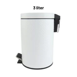 Orange85 Prullenbak Pedaalemmer Rond 3L Wit Kunststof -Tuinmeubel Winkel 1000049510 0111