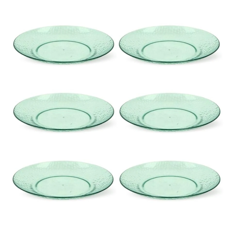 Orange85 Borden Set Van 6 Stuks Groen Transparant Plastic Kunststof 3 Orange85 Borden Set Van 6 Stuks Groen Transparant Plastic Kunststof