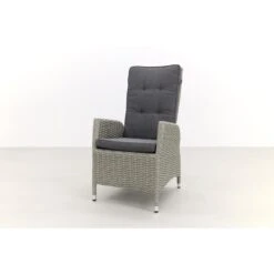 VDG Manhattan Wicker Verstelbare Tuinstoel - White Grey -Tuinmeubel Winkel 1000050056 0102