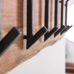 Giga Meubel Wandkapstok 2x6 Haken - Acaciahout - 100cm - Kapstok Edge -Tuinmeubel Winkel 1000051978 0103