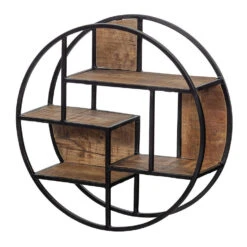 Wandrek 60cm - Mangohout - Bruin - Rond -Tuinmeubel Winkel 1000052232 0101