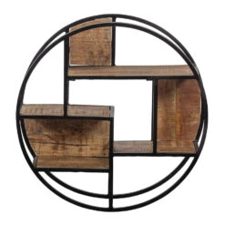 Wandrek 60cm - Mangohout - Bruin - Rond -Tuinmeubel Winkel 1000052232 0102