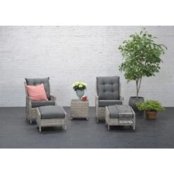 Garden Impressions Santa Rosa Tuinstoel + Voetenbank+bijzettafel 8 Garden Impressions Santa Rosa Tuinstoel + Voetenbank+bijzettafel -Tuinmeubel Winkel 1000052349 0103