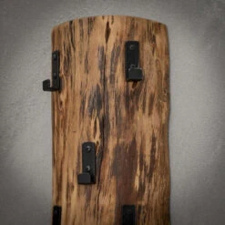 Giga Meubel Wandkapstok 8-Haaks Massief Acaciahout - Kapstok Boomstam -Tuinmeubel Winkel 1000052657 0103