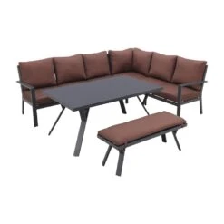 GI Sergio Lounge Dining Set Rechts - Black/Copper - 4-delig 8 GI Sergio Lounge Dining Set Rechts - Black/Copper - 4-delig -Tuinmeubel Winkel 1000053020 0102