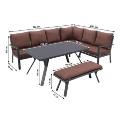GI Sergio Lounge Dining Set Rechts - Black/Copper - 4-delig 9 GI Sergio Lounge Dining Set Rechts - Black/Copper - 4-delig -Tuinmeubel Winkel 1000053020 0103