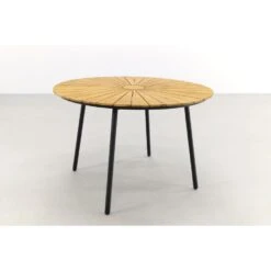 VDG Dave Teak Tuintafel Rond - Ø 110 Cm -Tuinmeubel Winkel 1000054107 0102