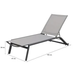 VDG Cairns Ligbedden + Bijzettafel Brasilia - Antraciet -Tuinmeubel Winkel 1000054163 0102