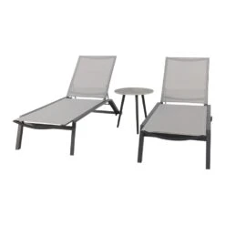 VDG Cairns Ligbedden + Bijzettafel Brasilia - Antraciet