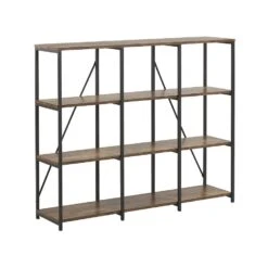 Beliani Boekenkast RHODE - Donkere Houtkleur Vezelplaat