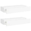 VidaXL Wandschappen 2 St Met Lade 60x23,5x10 Cm MDF Wit 1 VidaXL Wandschappen 2 St Met Lade 60x23,5x10 Cm MDF Wit -Tuinmeubel Winkel 1000055293