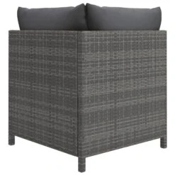 VidaXL 5-delige Loungeset Met Kussens Poly Rattan Grijs -Tuinmeubel Winkel 1000056390 0105
