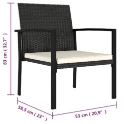VidaXL Tuinstoelen 2 St Poly Rattan Zwart 9 VidaXL Tuinstoelen 2 St Poly Rattan Zwart -Tuinmeubel Winkel 1000056530 0104