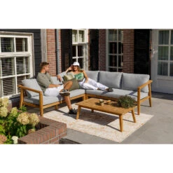 Exotan Lucca Teakhouten Loungeset - Hoekbank - 2-delig -Tuinmeubel Winkel 1000056564 0103