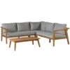 Exotan Lucca Teakhouten Loungeset - Hoekbank - 2-delig -Tuinmeubel Winkel 1000056564