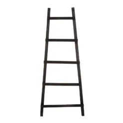 House Of Seasons Decoratie Ladder - L29 X B49 X H119 Cm - Zwart