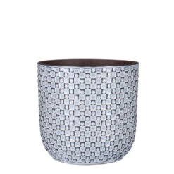 Mica Decorations Daan Bloempot - H20,5 X Ø21,5 Cm - Blauw