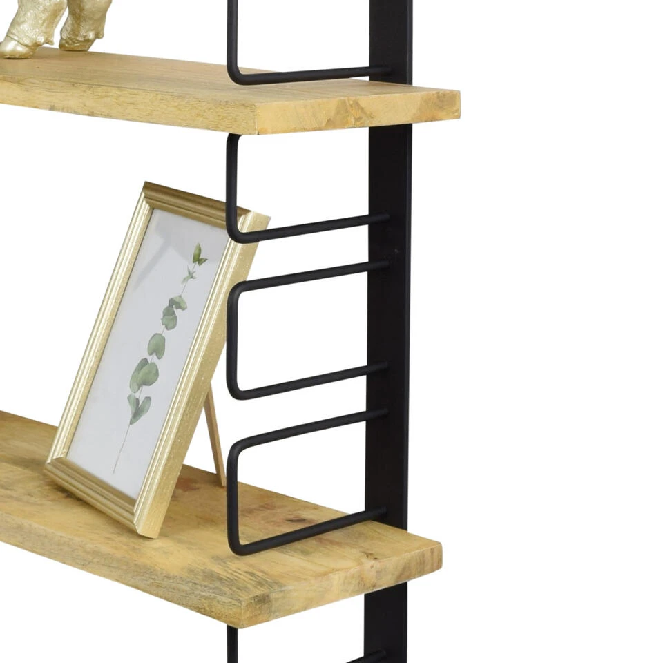 LOFT42 Wandrek - Mangohout – Metaal - 64x13x74 4 LOFT42 Wandrek - Mangohout – Metaal - 64x13x74 - Afbeelding 2