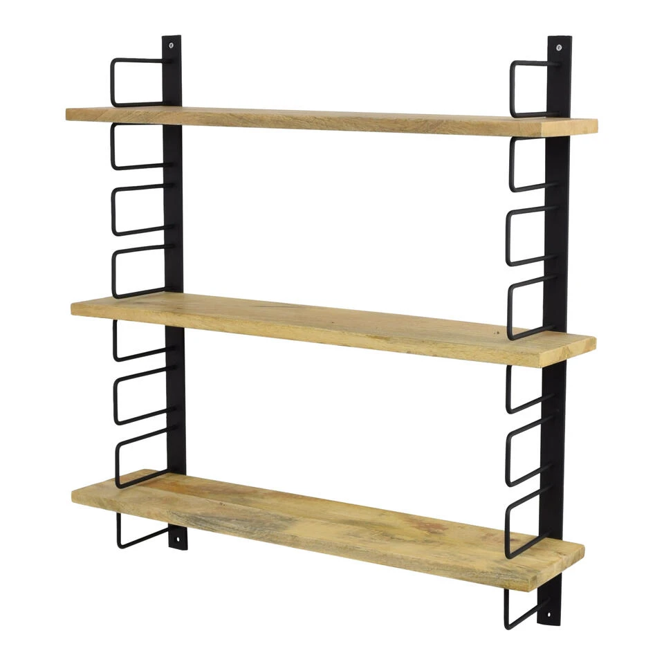 LOFT42 Wandrek - Mangohout – Metaal - 64x13x74 5 LOFT42 Wandrek - Mangohout – Metaal - 64x13x74 - Afbeelding 3