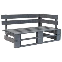 VidaXL Tuinbank Met Zandkleurige Kussens Pallet Grenenhout -Tuinmeubel Winkel 1000060804 0102