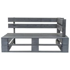 VidaXL Tuinbank Met Zandkleurige Kussens Pallet Grenenhout -Tuinmeubel Winkel 1000060804 0103