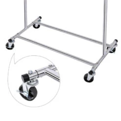 Mobiel Kledingrek - Verstelbaar - 1 Rail - Metaal - 160x92>132 Cm - Zilvergrijs 9 Mobiel Kledingrek - Verstelbaar - 1 Rail - Metaal - 160x92>132 Cm - Zilvergrijs -Tuinmeubel Winkel 1000066950 0103