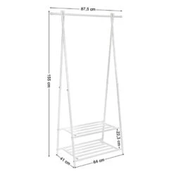ACAZA Kledingrek - Metaal - Wit 9 ACAZA Kledingrek - Metaal - Wit -Tuinmeubel Winkel 1000066952 0104