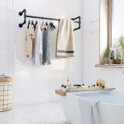 ACAZA Ophangrail - Industriële Look - Zwart -Tuinmeubel Winkel 1000067678 0102