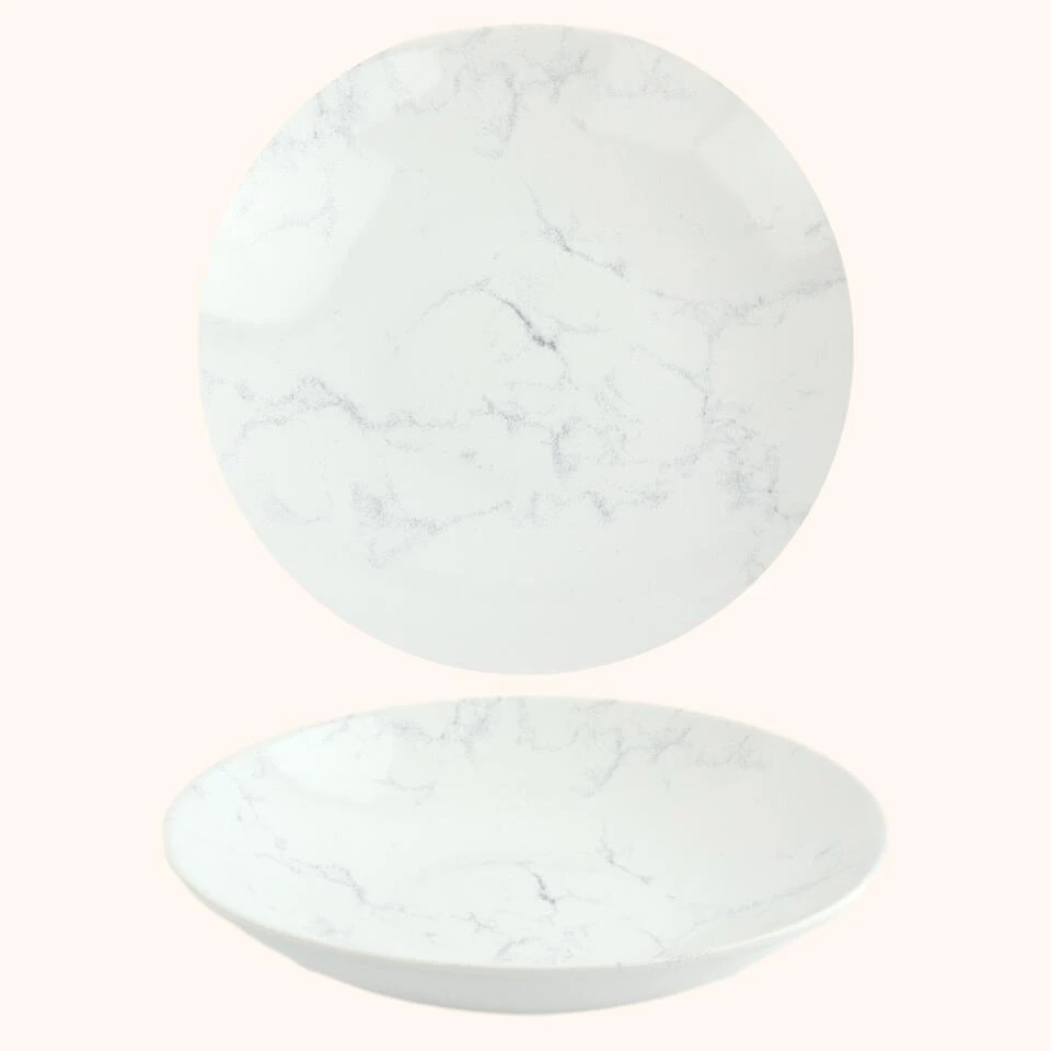 OTIX Diepe Borden Marmer 6 Stuks Pastaborden Soepborden 20 Cm Aardewerk 5 OTIX Diepe Borden Marmer 6 Stuks Pastaborden Soepborden 20 Cm Aardewerk - Afbeelding 3