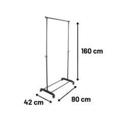 Orange85 Kledingrek Op Wieltjes Zwart Metaal Garderoberek -Tuinmeubel Winkel 1000068876 0110