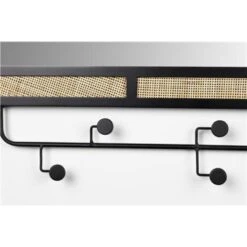 Giga Meubel Spiegelkapstok Zwart - Hout & Webbing - Kapstok Aida 8 Giga Meubel Spiegelkapstok Zwart - Hout & Webbing - Kapstok Aida -Tuinmeubel Winkel 1000069760 0102