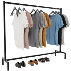 CLP Kledingrek Melva 150x38x120 Zwart