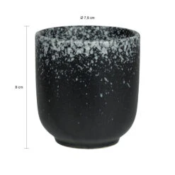 Krumble Koffie Mok - 200 Ml - Keramiek - Zwart Met Witte Spetters - Set Van 6 8 Krumble Koffie Mok - 200 Ml - Keramiek - Zwart Met Witte Spetters - Set Van 6 -Tuinmeubel Winkel 1000071224 0102