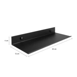 QUVIO Muur Plank Staal - Zwart 9 QUVIO Muur Plank Staal - Zwart -Tuinmeubel Winkel 1000071518 0103
