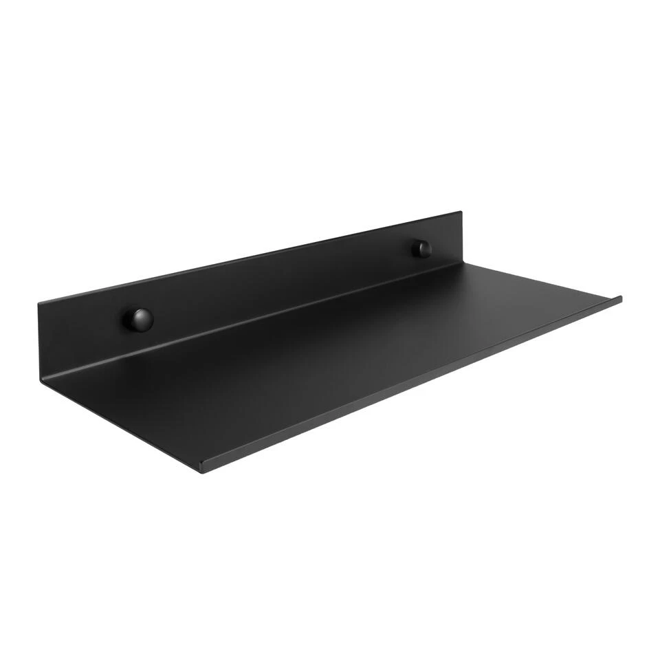 QUVIO Muur Plank Staal - Zwart 3 QUVIO Muur Plank Staal - Zwart