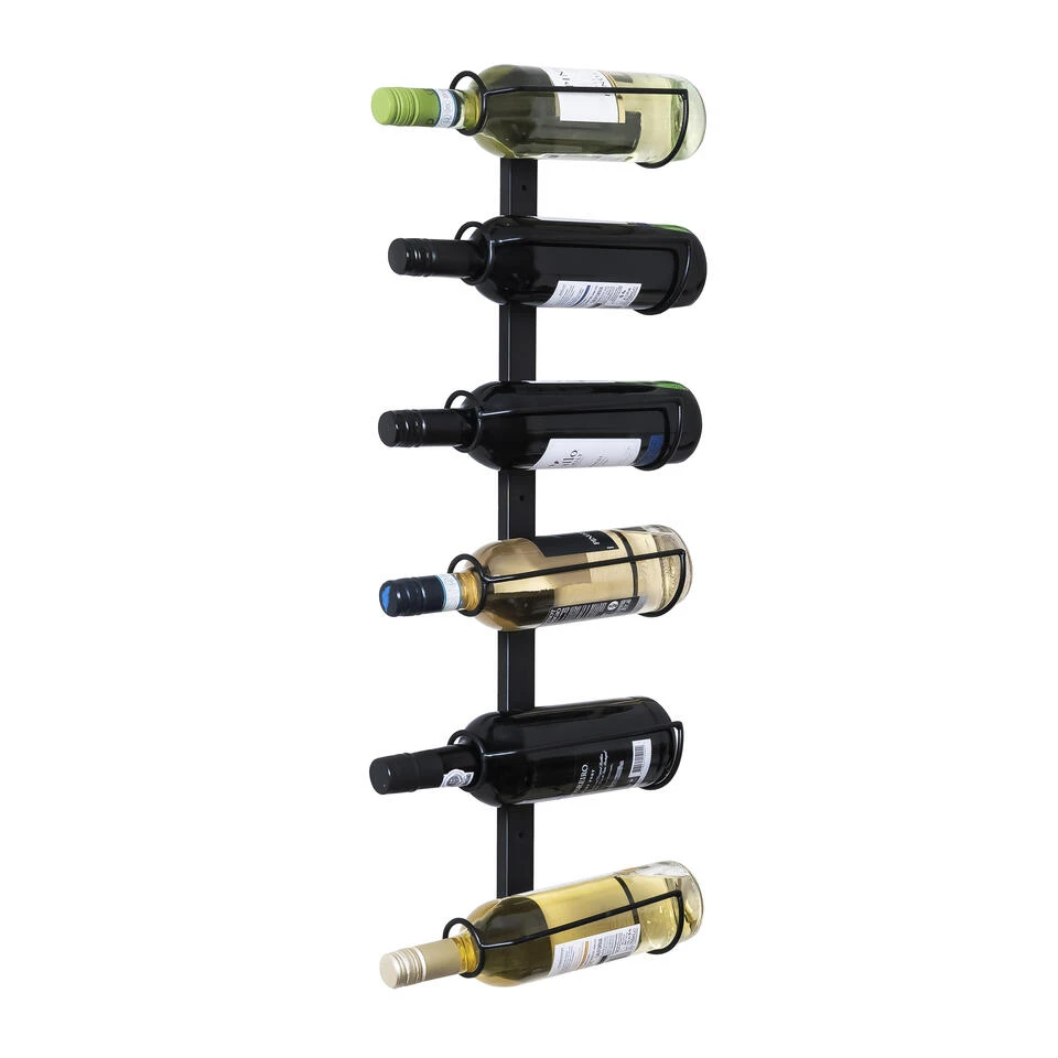 QUVIO Verticale Wijnrek Staal Voor 6 Flessen - Zwart 3 QUVIO Verticale Wijnrek Staal Voor 6 Flessen - Zwart