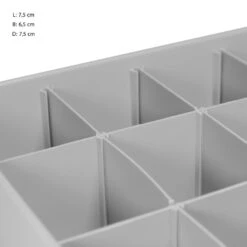 QUVIO Kast Organizer Kunststof - Grijs 9 QUVIO Kast Organizer Kunststof - Grijs -Tuinmeubel Winkel 1000071783 0103