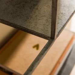 Industrieel Wandschap Timo Vierkant 90 Cm Oud Zilver 23x90x50 Cm Metaal -Tuinmeubel Winkel 1000072625 0103