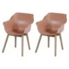 Set Van 2- Hartman Sophie Studio Diningstoel-Italian Terra- Teak Poot -Tuinmeubel Winkel 1000073141