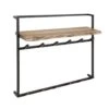 Industriële Kapstok Naomi 12 Haken Acaciahout Metaal 30x100x80 Cm Hout -Tuinmeubel Winkel 1000074805