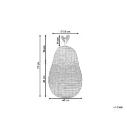 Beliani Mand VAGSOY - Natuurlijk Rotan 8 Beliani Mand VAGSOY - Natuurlijk Rotan -Tuinmeubel Winkel 1000074995 0102