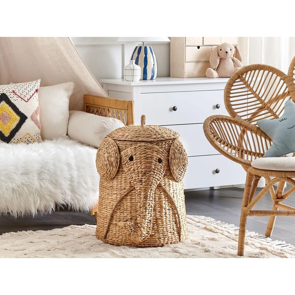 Beliani Mand DOGON - Natuurlijk Waterhyacinth 4 Beliani Mand DOGON - Natuurlijk Waterhyacinth - Afbeelding 2